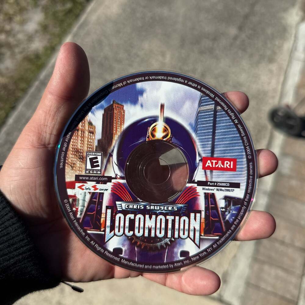 Chris Sawyer's Locomotion PC Game Disk - Atari 2004 Vintage Retro CD-ROM